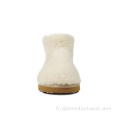 Loisir moelleux Bottes de neige en peluche blanche respirante